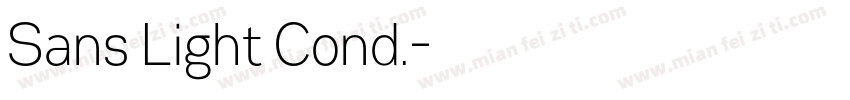 Sans Light Cond.字体转换